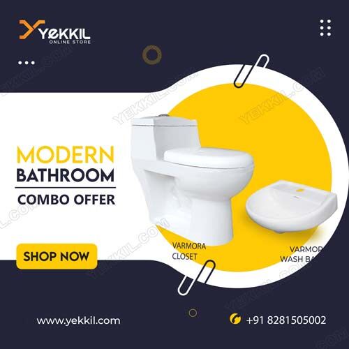 Yekkil siphonic Closet With Wash basin